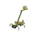 Yellow Aerial Work Platform Truck With Telescopic Boom And Working Platform For High Altitude Operations