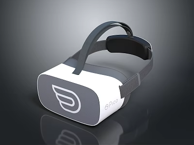 Oculus VR Headset with White and Gray Design Comfortable Headband Computer Accessory Virtual Reality Device 3d model