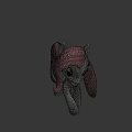 Pixel Style Green Pony Game Character With Pink Mane And Tail In Grassland Hills Sky