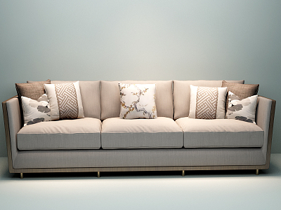 Modern three-seat sofa model