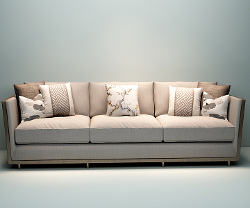 Modern three-seat sofa 3d model