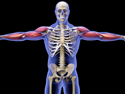 3D Medical Model for Human Anatomy with Skeletal Muscle and Bone Structure as Medical Device 3d model