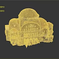 Elaborate Commercial Equipment Architectural Model Featuring Dome Windows And Decorative Details