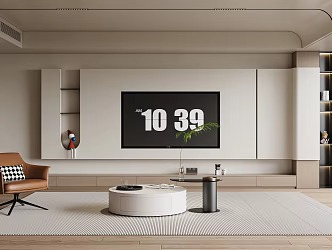 TV background wall TV ornaments 3d model