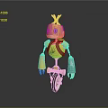 Commercial Robot Device Featuring Yellow Body Unicycle Blue Eyes And Colorful Decorations