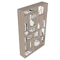 Modern Wooden Bookcase With Open Shelves Books Decorative Vases and Bowls