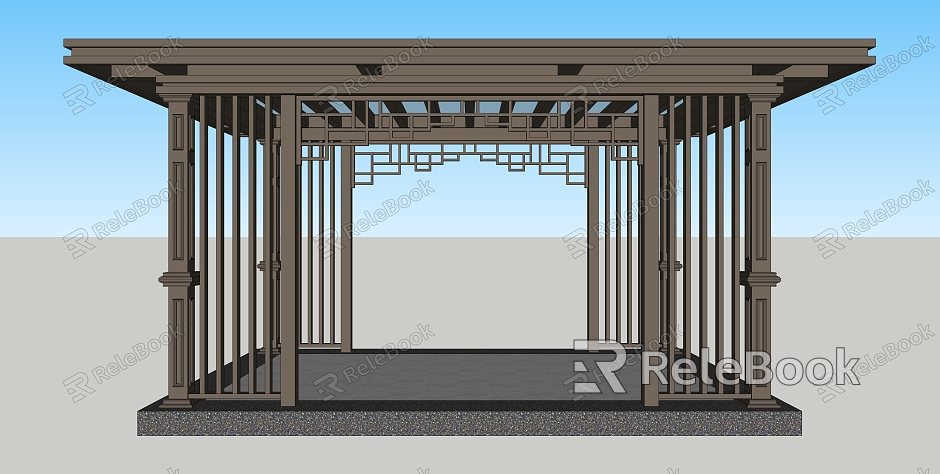 New Chinese style pavilion landscape pavilion pavilion sentry box leisure space model