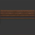 Wooden Public Bench With Metal Armrests And Classic Design For Outdoor Public Areas