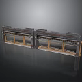 Modern Dual Industrial Equipment Structure Featuring Metal Frames And Glass Panels