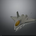 Futuristic Aerospace Spacecraft With Sleek Gray Design And Yellow Cockpit