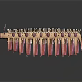 Detailed 3D Render Of Exotic Reptile With Pink Head And Orange Spiky Segmented Body