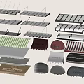 Various Types Of Commercial Awnings With Different Colors And Styles For Stores