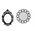 Decorative Mirrors with Ornate Frames Oval and Round Shapes for Interior Decor 3d model