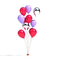 Colorful Inflatable Balloons with Red Purple Silver Metallic Shine for Party Decorations