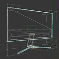 Sleek Black Computer Monitor With Ultra Thin Screen Stable Stand And Modern Design