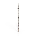 Black Prayer Beads With Cross Pendant Handheld Religious Accessory For Daily Use