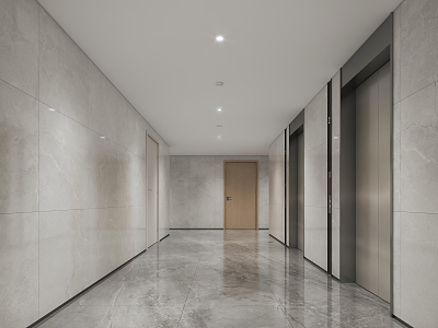 Office elevator hall residential elevator hall aisle 3d model