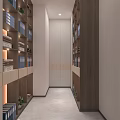 Modern SPA Sauna Interior With Wooden Walls Gray Sofas And Seascape Painting