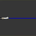 Blue Lightsaber Weapon With White Handle And Sleek Reflective Design