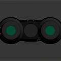 Sunlit Natural Mountain Landscape Scenery With Green Valleys Viewed Through Binoculars