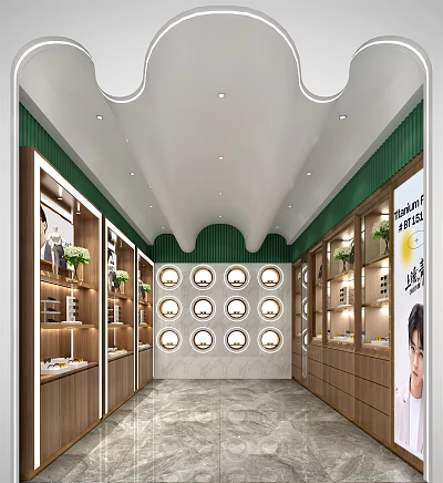 Modern glasses shop glasses shop counter 3d model Modern glasses shop glasses shop counter 3d model