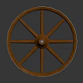 Automotive Wheel Part With Wooden Spokes And Metal Rim For Classic Vehicles