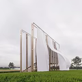 Modern viewing platform landscape small building landscape structure landscape device 3d model