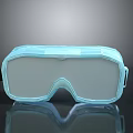 Transparent Blue Safety Goggles For Everyday Use With Reflective Effect And Modern Design
