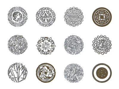 chinese style carving 3d model