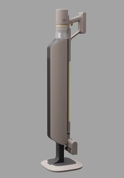 Modern Minimalist Side Cabinet Design With Smooth Surface And Neutral Tone 3d model