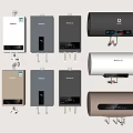 Different Home Water Heaters With Various Colors And Styles For Daily Use