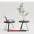 Modern round bedside table 3d model