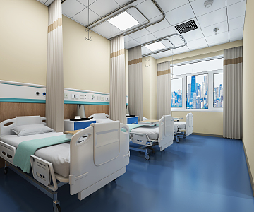 Modern Ward Hospital Ward 3d model