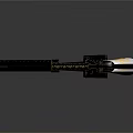 Decorative Vintage Pistol with Black Body Intricate Golden Accents and White Grip