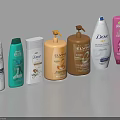 Bathroom Essentials Featuring Various Shampoo And Body Wash Bottles Of Different Brands