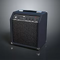 Black Computer Audio Speaker With Control Knobs Mesh Grille And Portable Handle Design 3d model