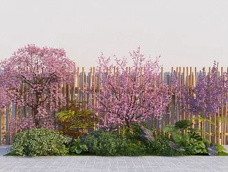 Modern Landscape Tree Cherry Blossom Tree Cherry Tree Peach Blossom Tree Plum Garden Tree 3d model