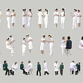 Medical Staff And Patients Interaction In Diverse Healthcare Scenes With Different Poses