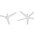 White Air Cooler Ceiling Fan With Five Blades For Indoor Cooling