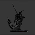 Vintage Manual Printing Press With Metal Structure And Wooden Base Design