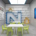 Modern Classroom Children's Classroom Modern Classroom Virtual Simulation Classroom Computer Classroom Robot Classroom Special 3d model