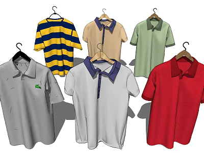 Modern Clothes Shirt 3d model