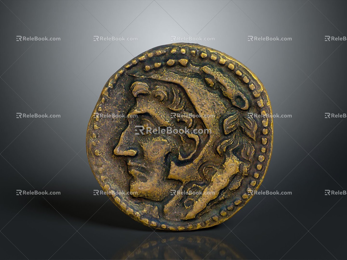 Copper Coin Medal 3d model