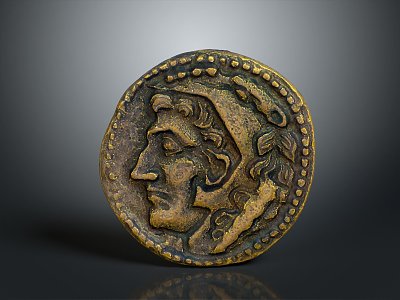 Copper Coin Medal 3d model