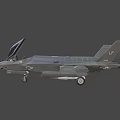 Gray Military Fighter Jet With Open Canopy And Visible Landing Gear Emblems