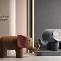 Adorable Elephant Shaped Children's Chairs in Brown and Gray for Kids Room