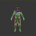 Sci Fi Warrior Character With Tactical Armor Helmet And Sword Design