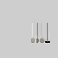 Modern Dark Glass Pendant Lights With Different Shapes Brass Accents And Textured Rope