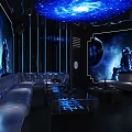 Modern Bar Interior Design With Red Leather Seats Bar Counter And Lighting Decor