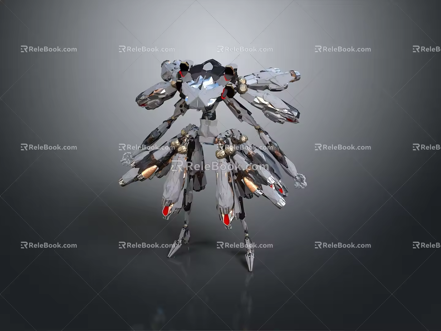 Mech Warrior Mech Soldier Machine Battlearm Mechanical Battlearm Machine Fighter Robot 3d model